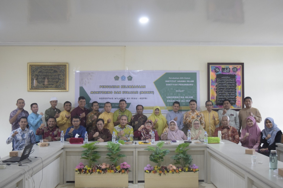 IAI Diniyyah Pekanbaru Gelar Monev Alih Status Universitas Islam Chadijah Ali Riau Bersama Kopertais XII