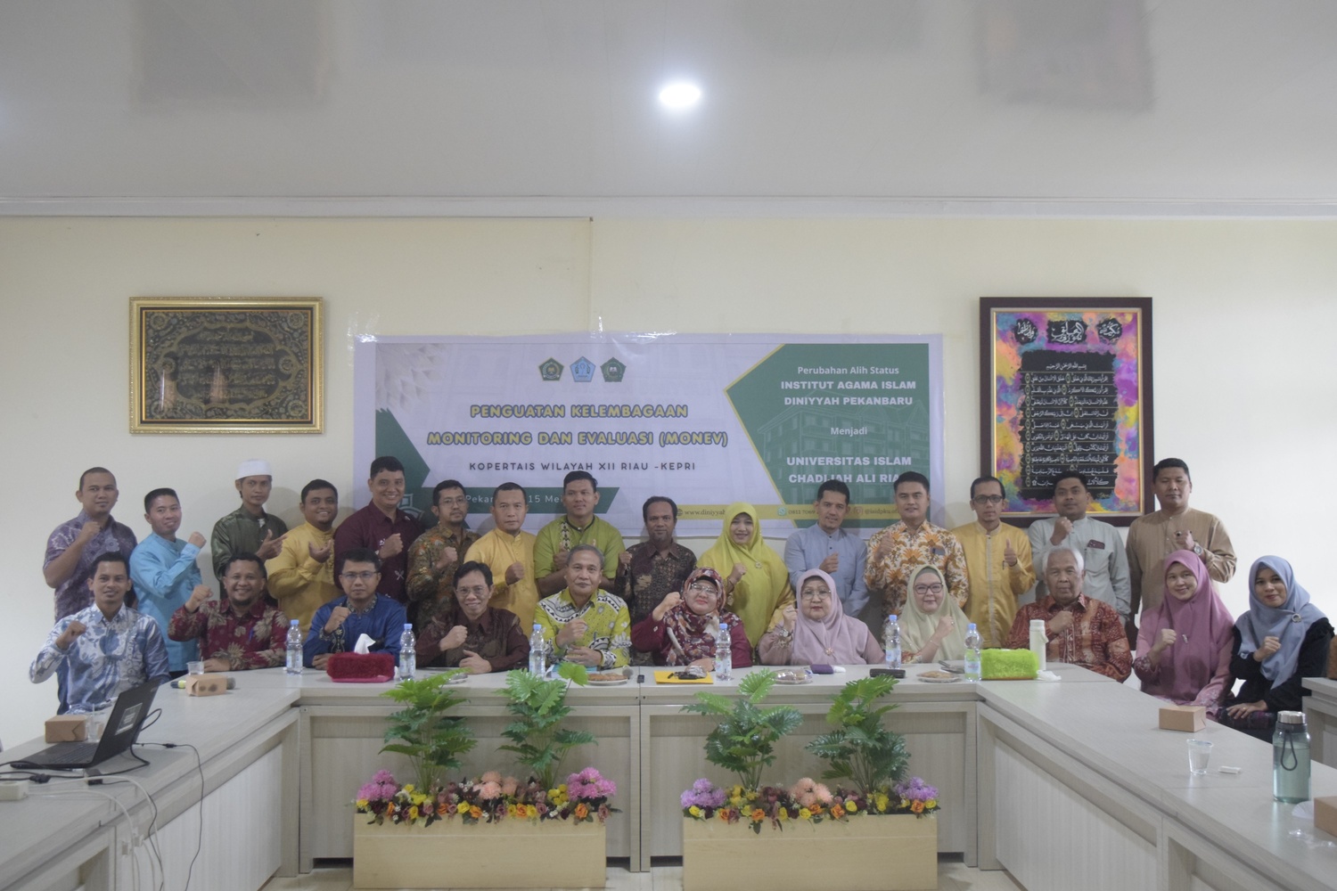 IAI Diniyyah Pekanbaru Gelar Monev Alih Status Universitas Islam Chadijah Ali Riau Bersama Kopertais XII